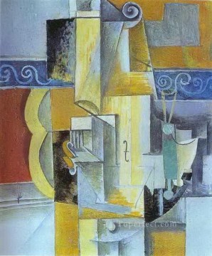 パブロ・ピカソ Painting - ヴァイオリンとギター 1913年 パブロ・ピカソ